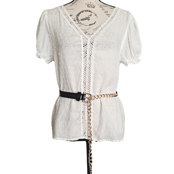 Womens edgy black Faux leather Y2K metal gold chain waist punk rock dress belt - Picture 5 of 17